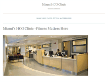 Tablet Screenshot of hcgclinicsinmiami.com